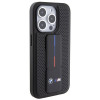 BMW BMHCP15LGSPPRK Apple iPhone 15 Pro hardcase Grip Stand Smooth & Perforated, čierny