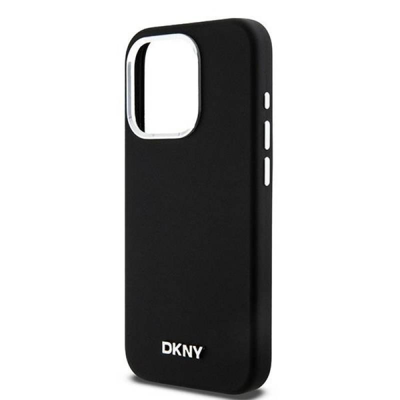 DKNY Apple iPhone 15 Pro puzdro hardcase Liquid Silicone Small Metal Logo MagSafe, čierne