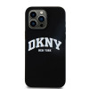 DKNY Apple iPhone 15 Pro Max hardcase Liquid Silicone White Printed Logo MagSafe, čierny