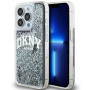 DKNY Apple iPhone 15 Pro Max pevné puzdro Liquid Glitter Big Logo, čierne