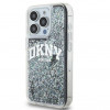 DKNY Apple iPhone 15 Pro Max pevné puzdro Liquid Glitter Big Logo, čierne