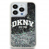 DKNY Apple iPhone 15 Pro Max pevné puzdro Liquid Glitter Big Logo, čierne