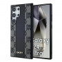 Koženové puzdro DKNY Leather Checkered Mono Pattern MagSafe pre Samsung Galaxy S24 Ultra, čierne
