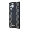 Koženové puzdro DKNY Leather Checkered Mono Pattern MagSafe pre Samsung Galaxy S24 Ultra, čierne