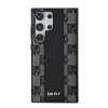 Koženové puzdro DKNY Leather Checkered Mono Pattern MagSafe pre Samsung Galaxy S24 Ultra, čierne