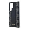 Koženové puzdro DKNY Leather Checkered Mono Pattern MagSafe pre Samsung Galaxy S24 Ultra, čierne