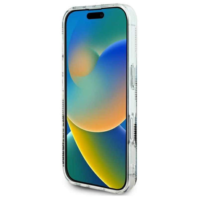 Karl Lagerfeld puzdro na Apple iPhone 16 IML Karl Head Electroplated, transparentné