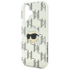 Karl Lagerfeld puzdro na Apple iPhone 16 IML Karl Head Electroplated, transparentné