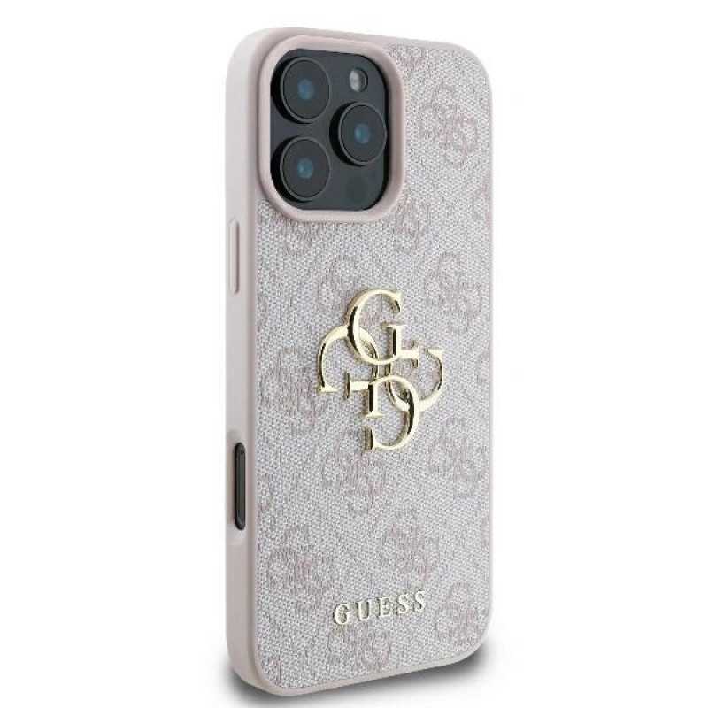 Guess GUHCP16L4GMGPI Apple iPhone 16 Pro hardcase 4G Big Logo, ružový