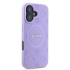 Guess Saffiano Peony Stamp MagSafe puzdro pre Apple iPhone 16, fialové