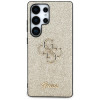 Pevné puzdro Guess Fixed Glitter Big 4G Metal Logo pre Samsung Galaxy S25 Ultra, zlaté