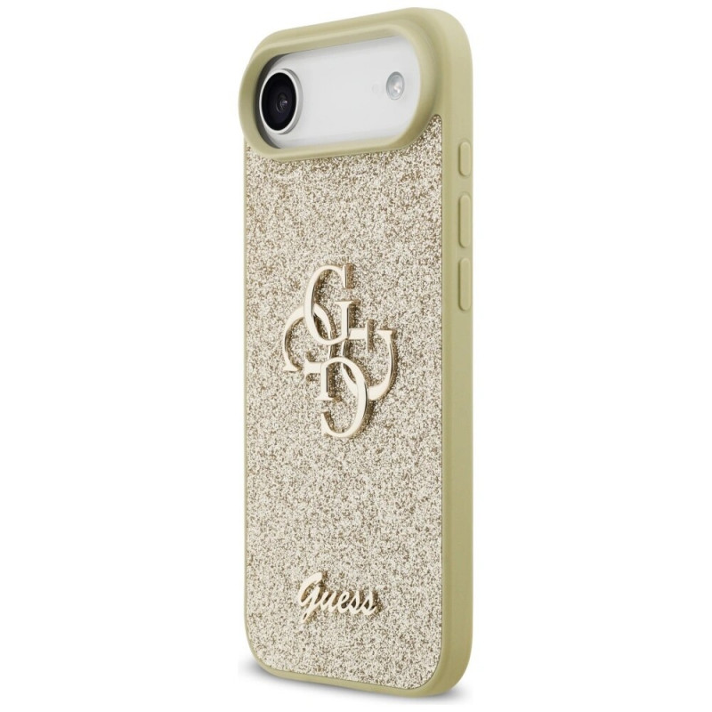 Pevné puzdro Guess Fixed Glitter Big 4G pre Apple iPhone Air, zlaté