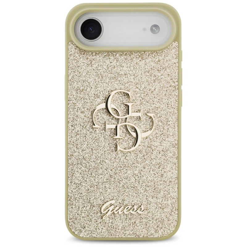 Pevné puzdro Guess Fixed Glitter Big 4G pre Apple iPhone Air, zlaté