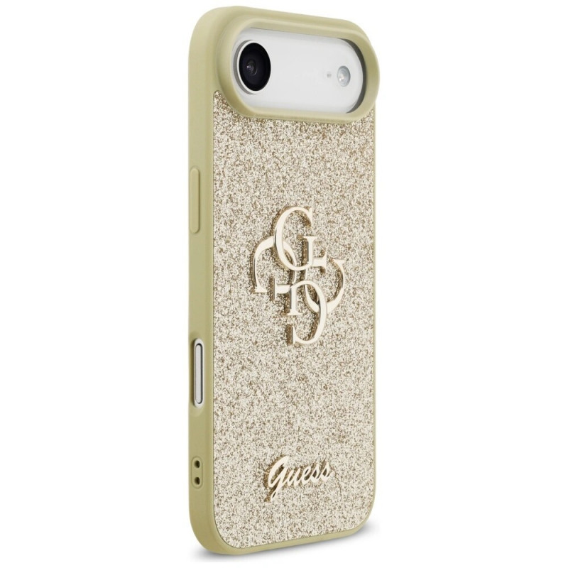 Pevné puzdro Guess Fixed Glitter Big 4G pre Apple iPhone Air, zlaté