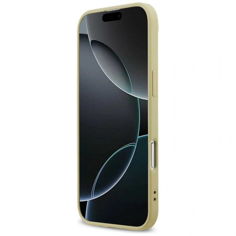 Pevné puzdro Guess Fixed Glitter Big 4G pre Apple iPhone Air, zlaté