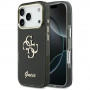 Guess GUE5344 IML 4G Script Metal pevné puzdro pre Apple iPhone 17 Pro Max, čierne