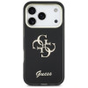 Guess GUE5344 IML 4G Script Metal pevné puzdro pre Apple iPhone 17 Pro Max, čierne