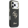 Guess GUE5344 IML 4G Script Metal pevné puzdro pre Apple iPhone 17 Pro Max, čierne