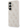 Guess GUE005375 4G Embossed Ring MagSafe pevné puzdro pre Samsung Galaxy S26+, ružové