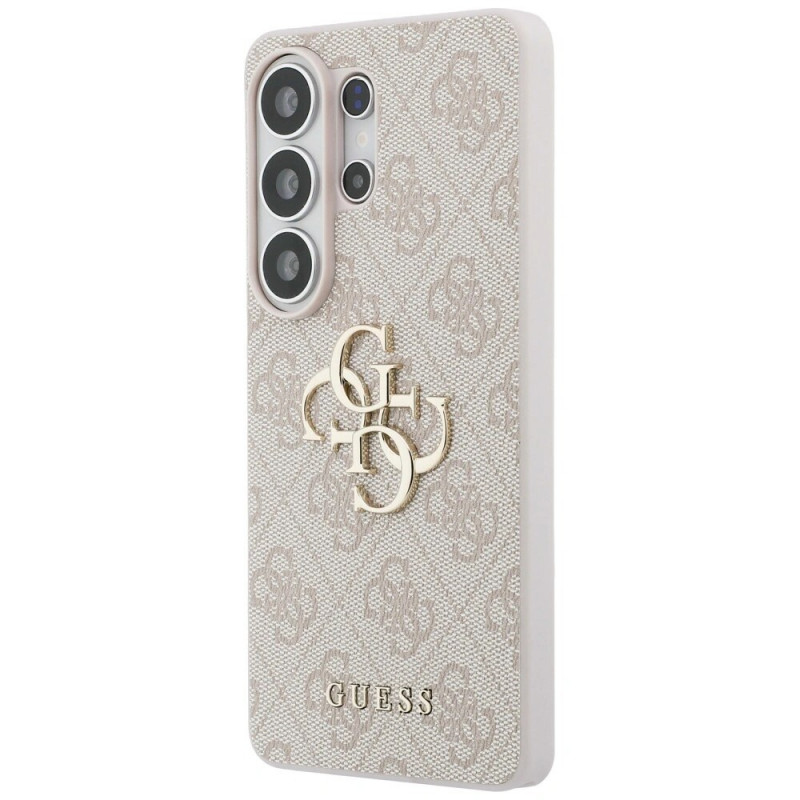 Guess GUE005337 4G Big Metal Logo tvrdé puzdro pre Samsung Galaxy S26 Ultra, ružové