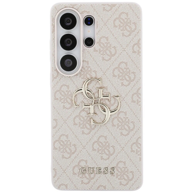 Guess GUE005337 4G Big Metal Logo tvrdé puzdro pre Samsung Galaxy S26 Ultra, ružové