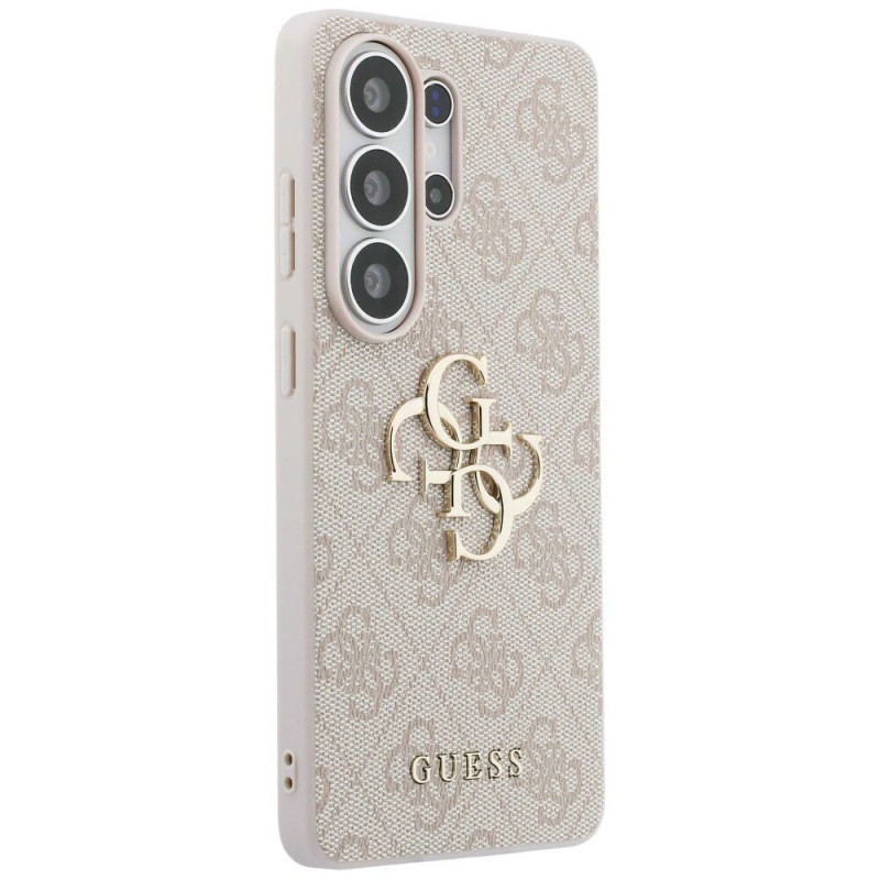 Guess GUE005337 4G Big Metal Logo tvrdé puzdro pre Samsung Galaxy S26 Ultra, ružové