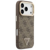 Guess 4G PU Triangle Logo & Stand Camera MagSafe puzdro pre Apple iPhone 18 Pro Max / 17 Pro Max, hnedé