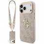 Guess 4G Big 4G Classic Logo Big Strap Metal Buttons puzdro s popruhom pre Apple iPhone 18 Pro / 17 Pro, ružové