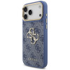 Guess 4G Big 4G Classic Logo Big Strap Metal Buttons puzdro s remienkom pre Apple iPhone 18 Pro Max / 17 Pro Max, modré