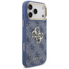 Guess 4G Big 4G Classic Logo Big Strap Metal Buttons puzdro s remienkom pre Apple iPhone 18 Pro Max / 17 Pro Max, modré