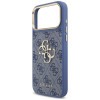Guess 4G Big 4G Classic Logo Big Strap Metal Buttons puzdro s remienkom pre Apple iPhone 18 Pro Max / 17 Pro Max, modré