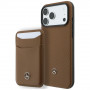 Mercedes-Benz Grill Pattern Leather MagSafe puzdro a peňaženka na karty pre Apple iPhone 18 Pro Max / 17 Pro Max, camel