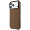 Mercedes-Benz Grill Pattern Leather MagSafe puzdro a peňaženka na karty pre Apple iPhone 18 Pro Max / 17 Pro Max, camel