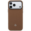 Mercedes-Benz Grill Pattern Leather MagSafe puzdro a peňaženka na karty pre Apple iPhone 18 Pro Max / 17 Pro Max, camel