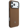 Mercedes-Benz Grill Pattern Leather MagSafe puzdro a peňaženka na karty pre Apple iPhone 18 Pro Max / 17 Pro Max, camel