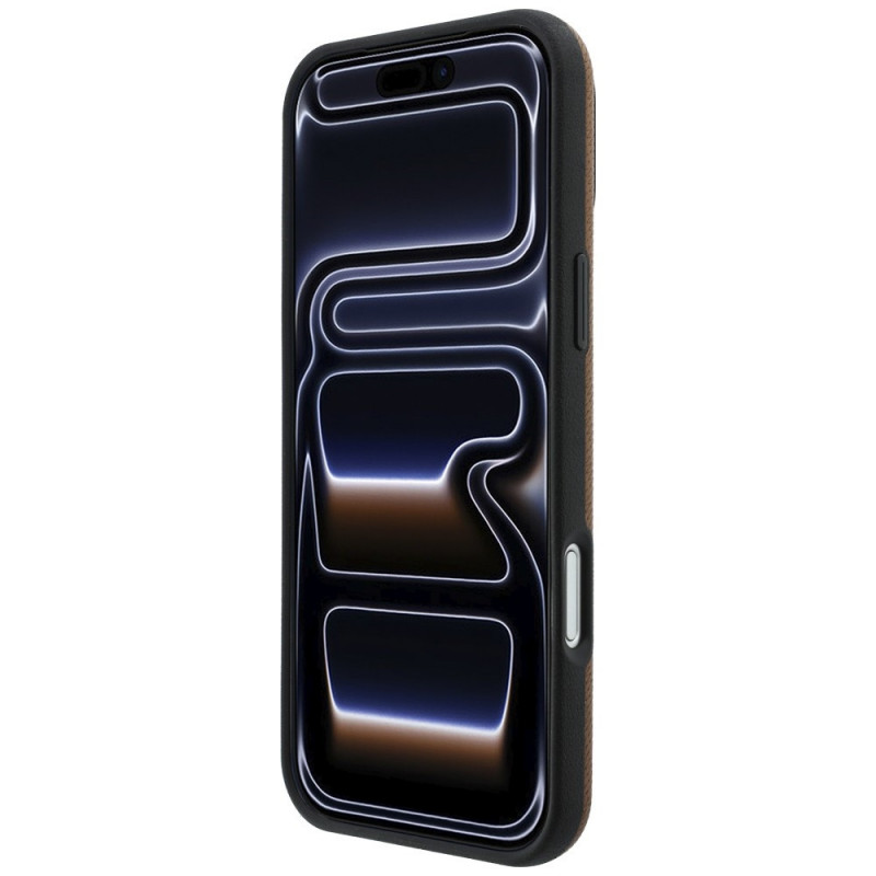 Mercedes-Benz Grill Pattern Leather MagSafe puzdro a peňaženka na karty pre Apple iPhone 18 Pro Max / 17 Pro Max, camel
