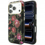 Guess Blossom Roses Print MagSafe puzdro pre Apple iPhone 18 Pro / 17 Pro, čierne