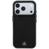 Mercedes-Benz puzdro Grill Pattern s kartovou peňaženkou z kože MagSafe pre Apple iPhone 18 Pro Max / 17 Pro Max, čierne