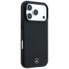 Mercedes-Benz puzdro Grill Pattern s kartovou peňaženkou z kože MagSafe pre Apple iPhone 18 Pro Max / 17 Pro Max, čierne