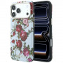 Guess GUE6026 Blossom Roses Print MagSafe puzdro pre Apple iPhone 18 Pro / 17 Pro, modré