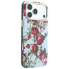 Guess GUE6026 Blossom Roses Print MagSafe puzdro pre Apple iPhone 18 Pro / 17 Pro, modré