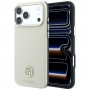 Guess GUE005545 Grained Round Strass Logo MagSafe puzdro pre Apple iPhone 18 Pro / 17 Pro, béžové