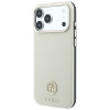Guess GUE005545 Grained Round Strass Logo MagSafe puzdro pre Apple iPhone 18 Pro / 17 Pro, béžové