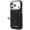 Guess Ring Stand 360 Grained Classic Logo MagSafe puzdro pre Apple iPhone 18 Pro / 17 Pro, čierne