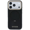 Guess Ring Stand 360 Grained Classic Logo MagSafe puzdro pre Apple iPhone 18 Pro / 17 Pro, čierne