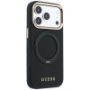 Guess Ring Stand 360 Grained Classic Logo MagSafe puzdro pre Apple iPhone 18 Pro / 17 Pro, čierne