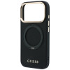Guess Ring Stand 360 Grained Classic Logo MagSafe puzdro pre Apple iPhone 18 Pro / 17 Pro, čierne