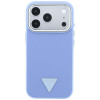 Guess Grained Triangle Logo MagSafe pevné puzdro pre Apple iPhone 18 Pro / 17 Pro, modré