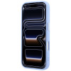 Guess Grained Triangle Logo MagSafe pevné puzdro pre Apple iPhone 18 Pro / 17 Pro, modré