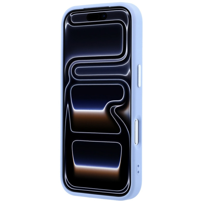 Guess Grained Triangle Logo MagSafe pevné puzdro pre Apple iPhone 18 Pro / 17 Pro, modré